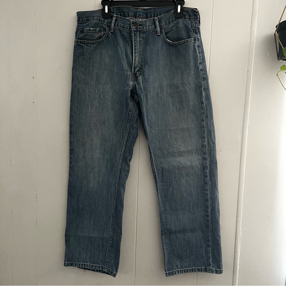 Levi’s Regular Fit Straight Leg Blue Jeans Light Wash Mens Sz 36x30 Pre Owned